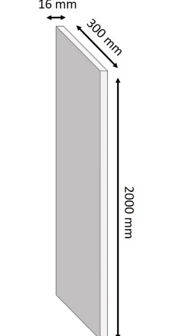 Tablette mélaminé blanc 30 x 200 cm, ép.1,6 cm- Tablette Bois Et Mélaminé
