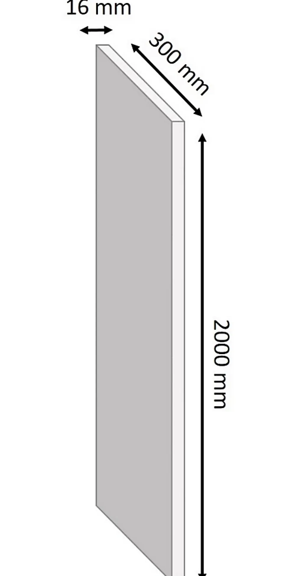 Tablette mélaminé blanc 30 x 200 cm, ép.1,6 cm- Tablette Bois Et Mélaminé