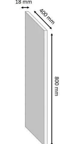 Tablette mélaminé blanc 40 x 80 cm, ép.1,8 cm- Tablette Bois Et Mélaminé