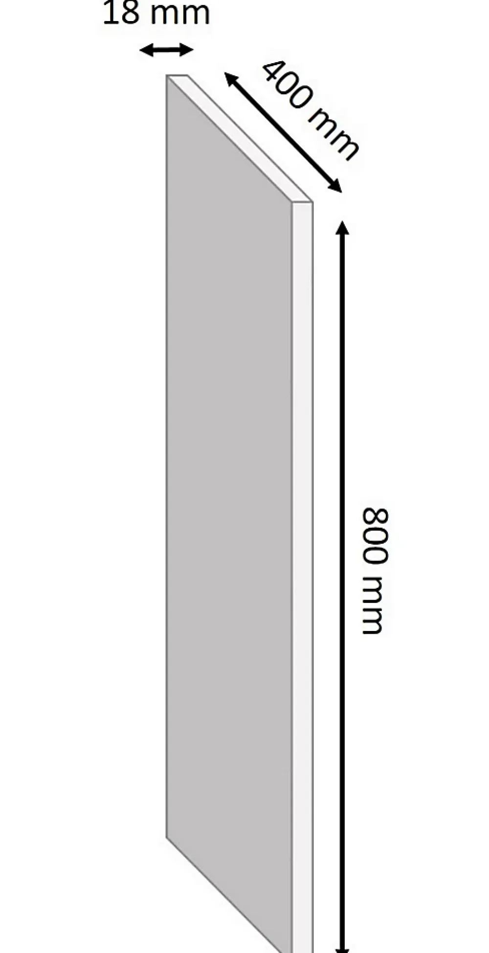 Tablette mélaminé blanc 40 x 80 cm, ép.1,8 cm- Tablette Bois Et Mélaminé
