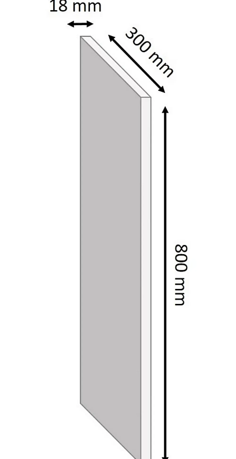 Tablette Bois Et Mélaminé<Tablette mélaminé blanc 30 x 80 cm, ép.1,8 cm