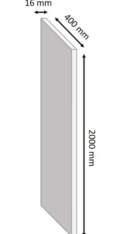 Tablette mélaminé blanc 40 x 200 cm, ép.1,6 cm- Tablette Bois Et Mélaminé