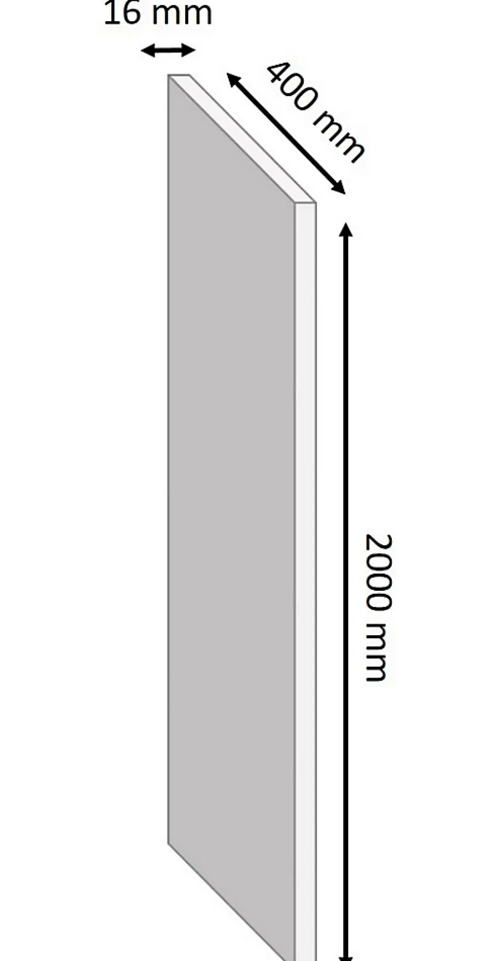 Tablette mélaminé blanc 40 x 200 cm, ép.1,6 cm- Tablette Bois Et Mélaminé