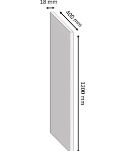 Tablette mélaminé béton Kala 40 x 120 cm,ép.1,8 cm- Tablette Bois Et Mélaminé