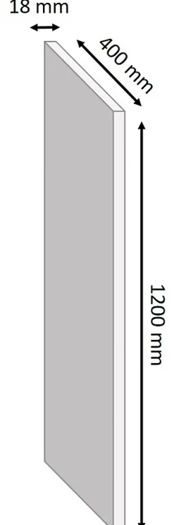 Tablette mélaminé chêne - 120 x 40 cm, ép.18 mm (vendu à la tablette)- Tablette Bois Et Mélaminé