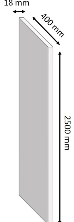 Tablette Bois Et Mélaminé<Tablette mélaminé chêne gris, 250 x 40 cm, ép.18 mm