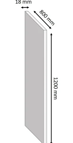 Tablette mélaminé chêne gris - 120 x 80 cm, ép.18 mm (vendu à la tablette)- Tablette Bois Et Mélaminé