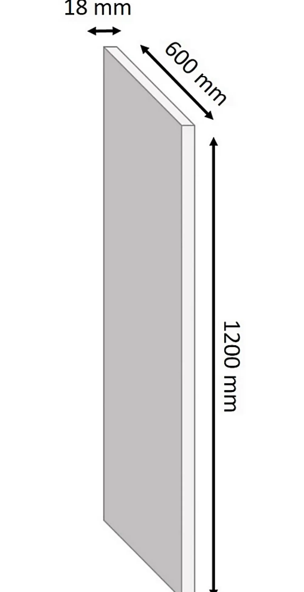 Tablette mélaminé noir Berb 60 x 120 cm,ép.1,8 cm- Tablette Bois Et Mélaminé