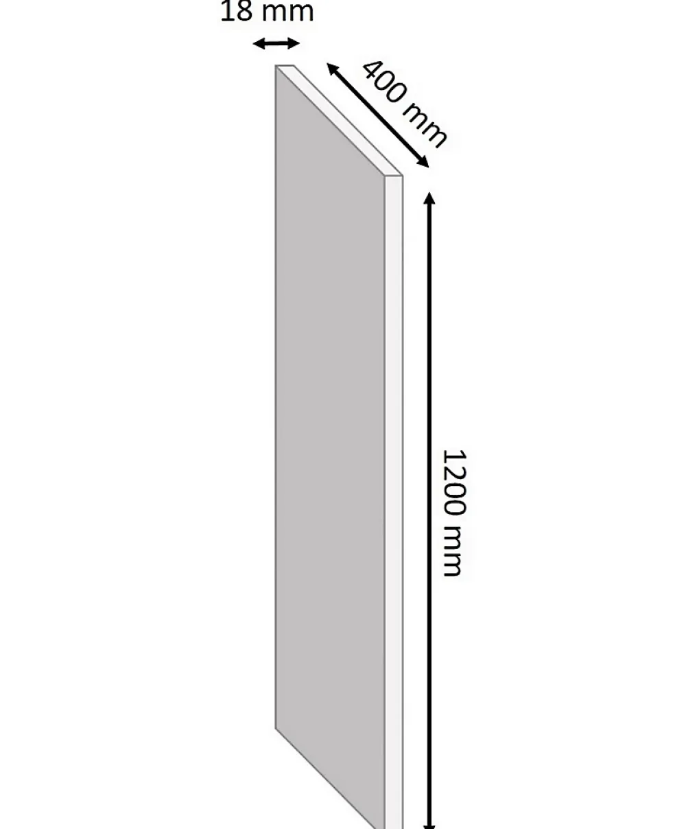 Tablette Bois Et Mélaminé<Tablette mélaminé noir Berb 40 x 120 cm,ép.1,8 cm