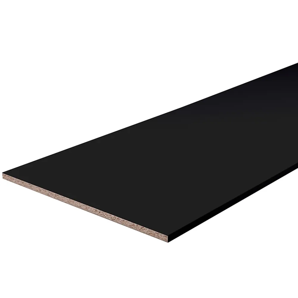 Tablette Bois Et Mélaminé<Tablette mélaminé noir Berb 60 x 250 cm,ép.1,8 cm