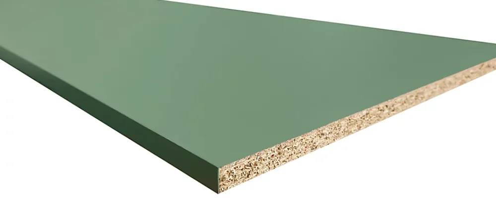 Tablette mélaminée Ninna couleur vert olive 250x50x1.8 Cm- Tablette Bois Et Mélaminé|Panneau Décoratif En Bois