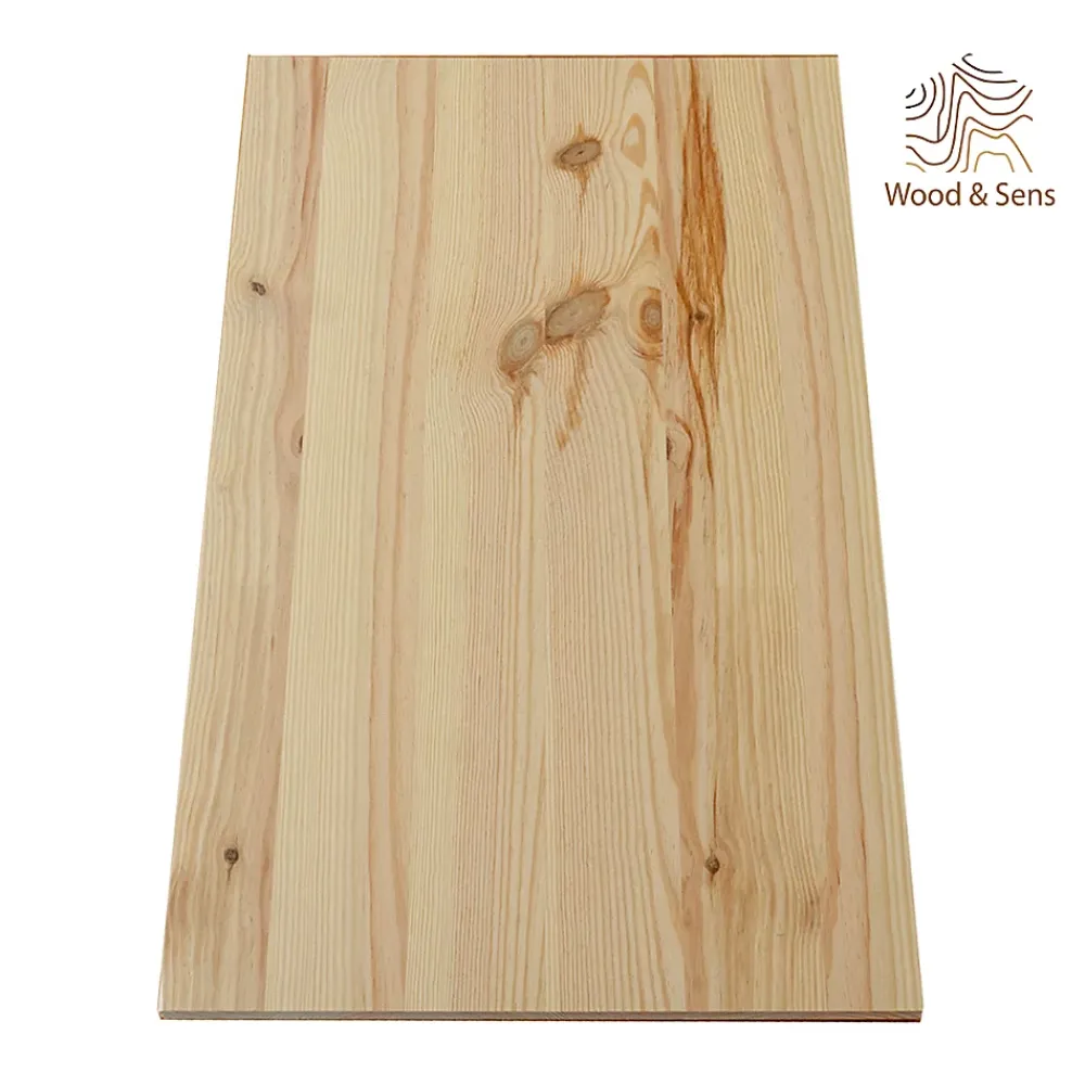 Wood&Sens Tablette Pin Rustique bois massif, L.80 x l.50 cm, Ep.22 mm- Tablette Bois Et Mélaminé