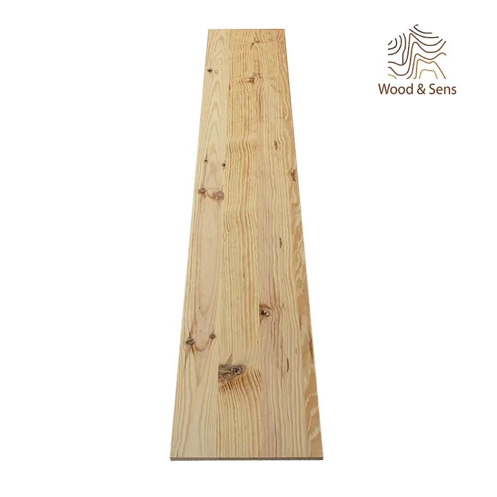 Wood&Sens Tablette Bois Et Mélaminé<Tablette Pin Rustique bois massif, L.120 x l.20 cm, Ep.22mm