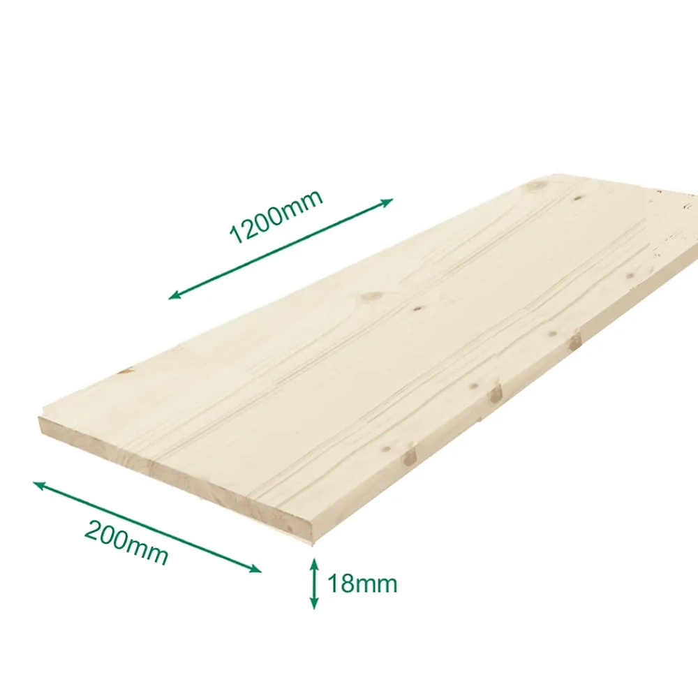 Forestea Tablette Bois Et Mélaminé<Tablette sapin massif lamellé collé abouté 1200 x 200 x 18 mm
