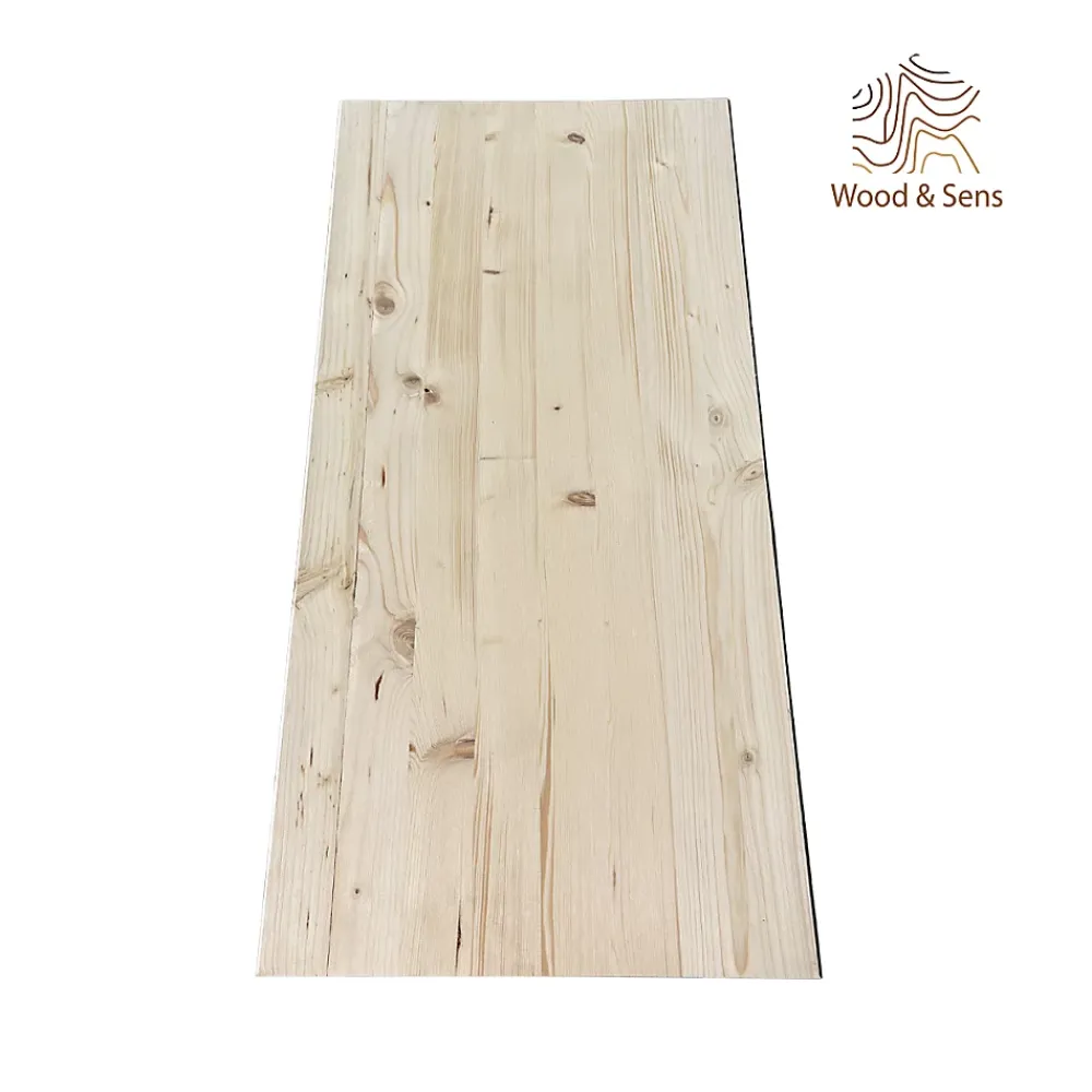 Wood&Sens Tablette Bois Et Mélaminé<Tablette Sapin Rustique, L.80 cm x l.30 cm, Ep.18 mm