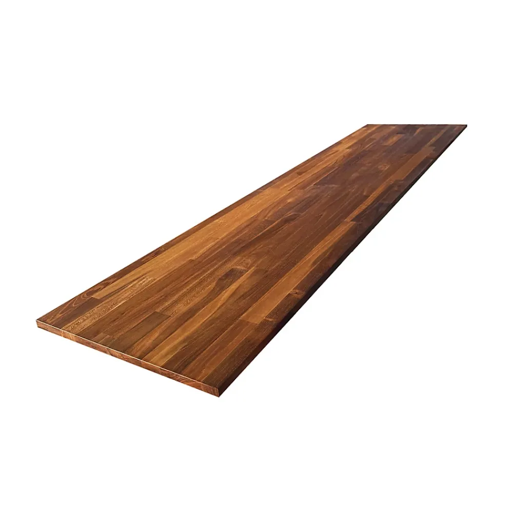 Wood&Sens Tablette Teck huilé bois massif, L.200 x l.50 cm, Ep.18 mm- Tablette Bois Et Mélaminé