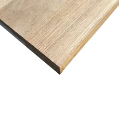Wood&Sens Tablette Teck Massif Abouté, L.120 cm x l.30 cm, Ep.18 mm- Tablette Bois Et Mélaminé