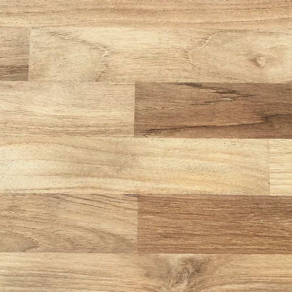 Wood&Sens Tablette Teck Massif Abouté, L.120 cm x l.30 cm, Ep.18 mm- Tablette Bois Et Mélaminé