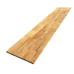 Wood&Sens Tablette Teck Massif Abouté, L.200 cm x l.50 cm, Ep.18 mm- Tablette Bois Et Mélaminé