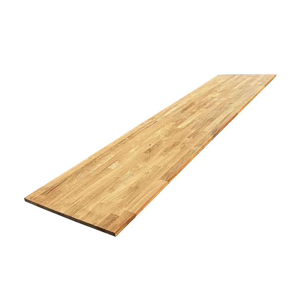 Wood&Sens Tablette Bois Et Mélaminé<Tablette Teck Massif Abouté, L.250 cm x l.60 cm, Ep.18 mm