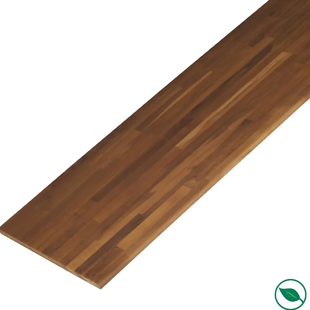 Forestea Tablette Bois Et Mélaminé<Tablette Teck massif pré huilé Lamellé collé abouté 1200 x 150 x 18 mm