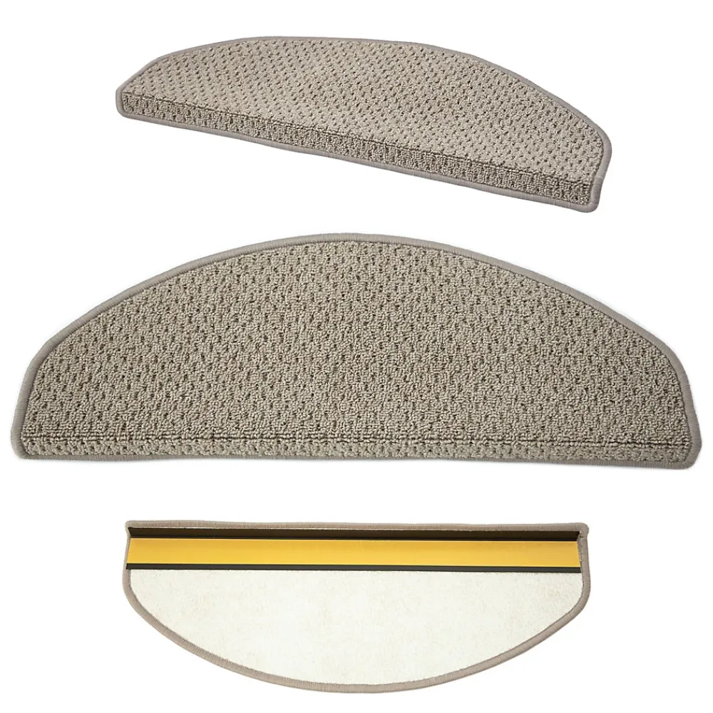Floordirekt Tapis d'escalier Baleno Beige 23,5 x 65 cm Demi-circulaire -- Accessoire D'Escalier