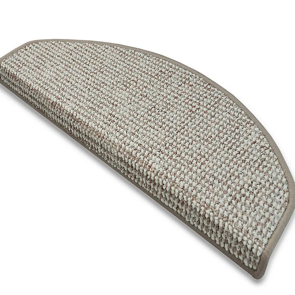 Floordirekt Accessoire D'Escalier<Tapis d'escalier Carlton Demi-circulaire Gris beige 23,5 x 65 cm -