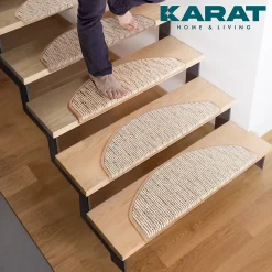 Floordirekt Accessoire D'Escalier<Tapis d'escalier Geneva Beige 23,5 X 65 cm Demi-rond