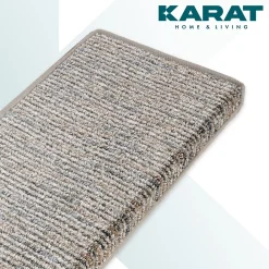 Floordirekt Tapis d'escalier Geneva Gris argenté 23,5 X 65 cm Rectangulaire- Accessoire D'Escalier