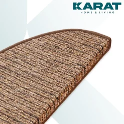 Floordirekt Accessoire D'Escalier<Tapis d'escalier Geneva Marron clair 23,5 X 65 cm Demi-rond