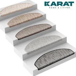 Floordirekt Accessoire D'Escalier<Tapis d'escalier Geneva Marron clair 23,5 X 65 cm Demi-rond