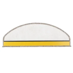 Floordirekt Tapis d'escalier Kalkutta Taupe Demi-circulaire 23,5 x 65 cm- Accessoire D'Escalier