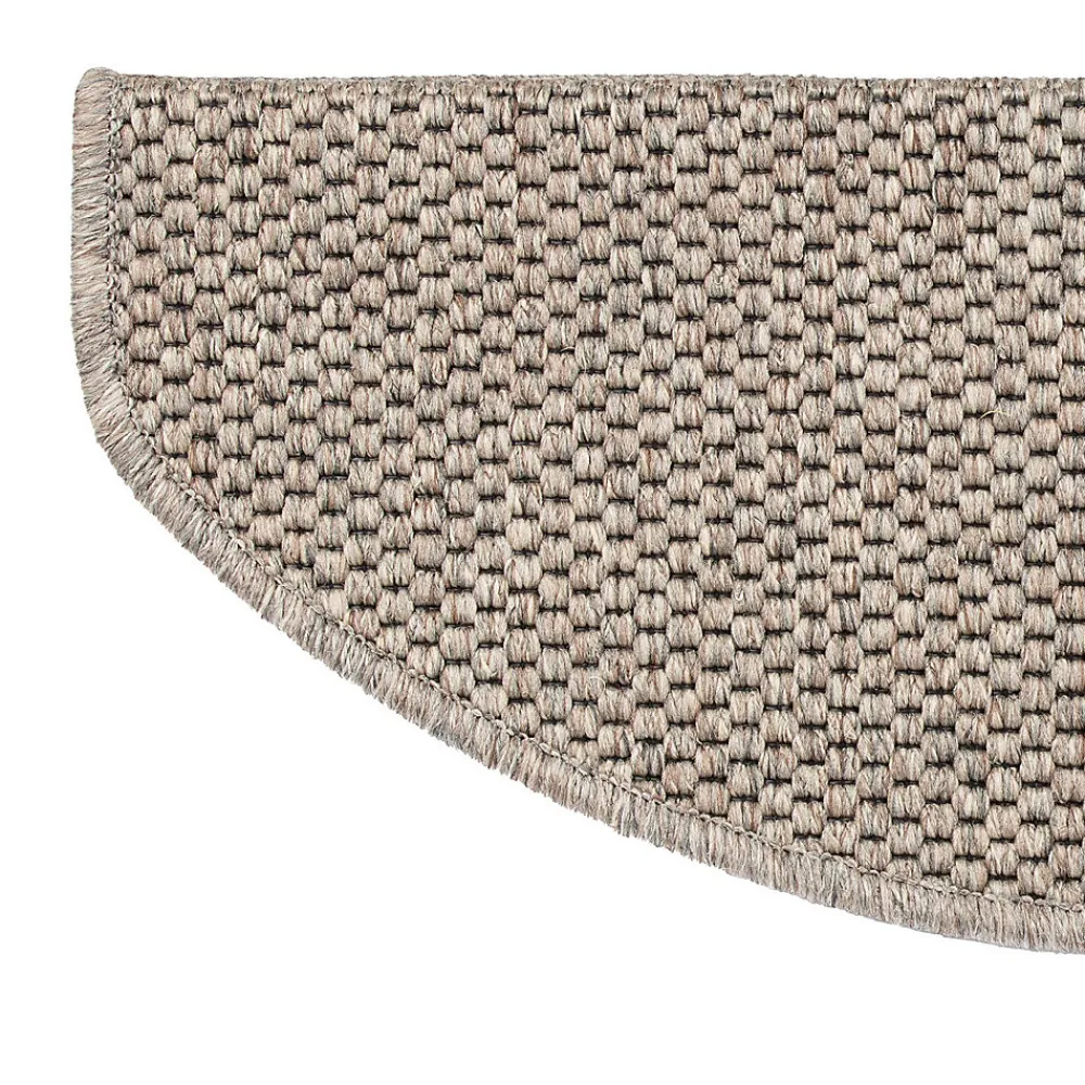 Floordirekt Tapis d'escalier Kalkutta Taupe Demi-circulaire 23,5 x 65 cm- Accessoire D'Escalier
