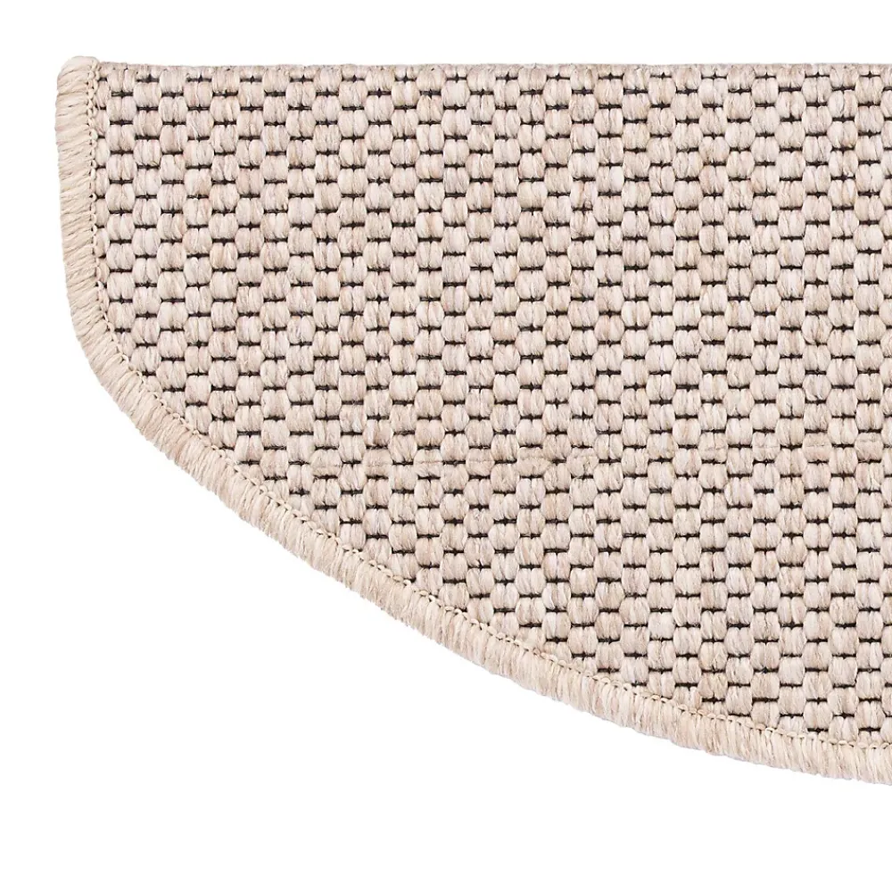 Floordirekt Accessoire D'Escalier<Tapis d'escalier Kalkutta Beige Demi-circulaire 23,5 x 65 cm