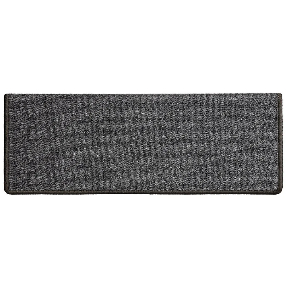 Floordirekt Tapis d'escalier London Gris foncé 23,5 x 65 cm Rectangulaire- Accessoire D'Escalier
