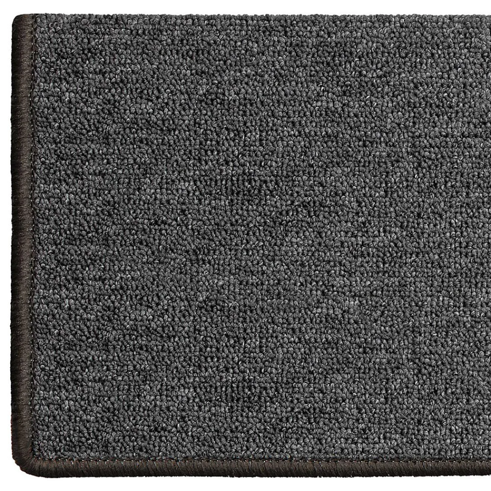 Floordirekt Tapis d'escalier London Gris foncé 23,5 x 65 cm Rectangulaire- Accessoire D'Escalier