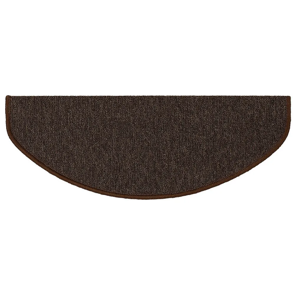 Floordirekt Accessoire D'Escalier<Tapis d'escalier London Marron foncé 23,5 x 65 cm Demi-circulaire