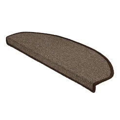Floordirekt Tapis d'escalier London Marron clair 23,5 x 65 cm Demi-circulaire- Accessoire D'Escalier