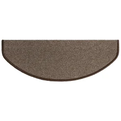 Floordirekt Tapis d'escalier London Marron clair 23,5 x 65 cm Demi-circulaire- Accessoire D'Escalier