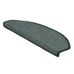 Floordirekt Tapis d'escalier London Vert 23,5 x 65 cm Demi-circulaire- Accessoire D'Escalier