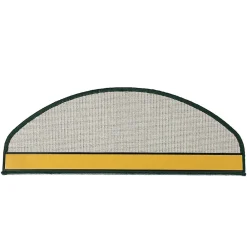 Floordirekt Tapis d'escalier London Vert 23,5 x 65 cm Demi-circulaire- Accessoire D'Escalier