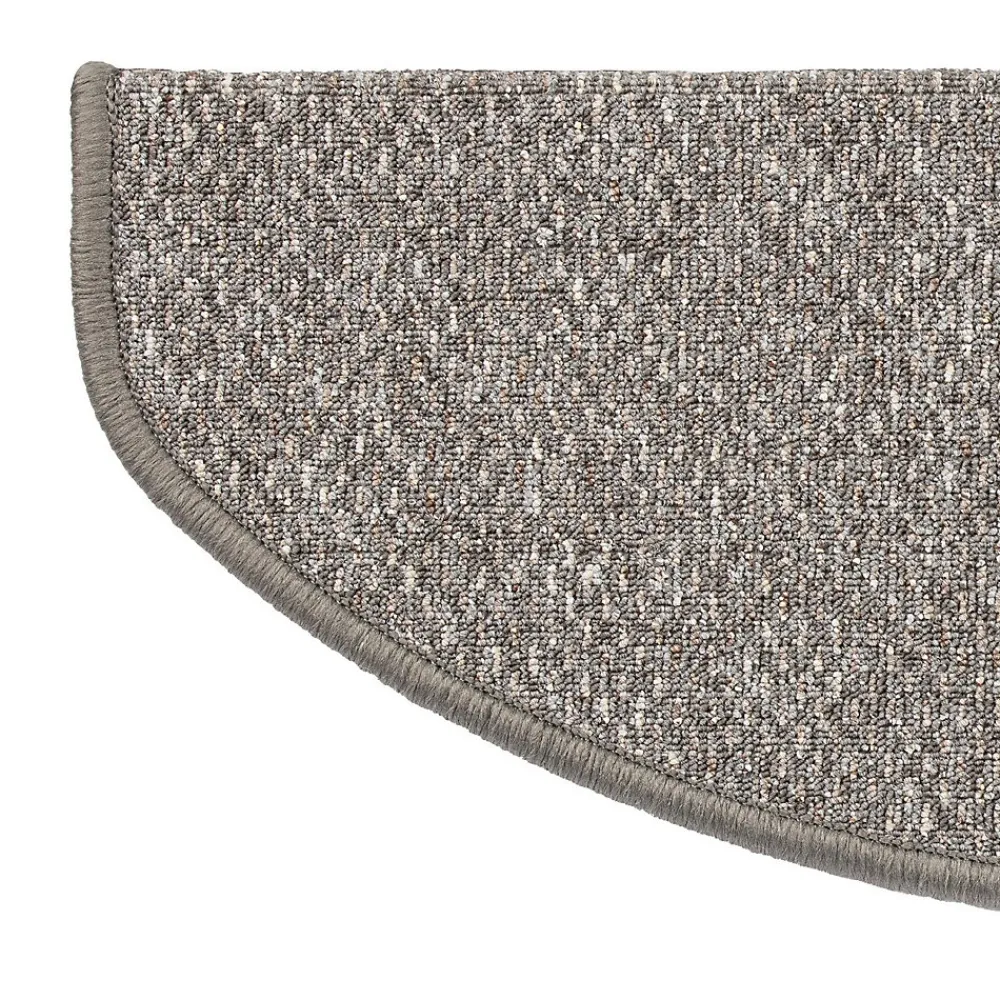 Floordirekt Accessoire D'Escalier<Tapis d'escalier Ponto Gris Demi-circulaire 23,5 x 65 cm -