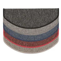Floordirekt Accessoire D'Escalier<Tapis d'escalier Ponto Gris Demi-circulaire 23,5 x 65 cm -