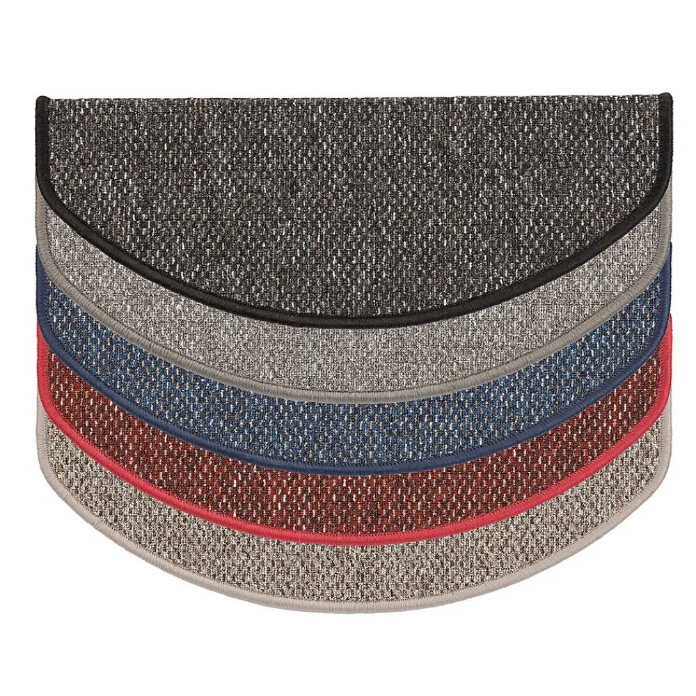 Floordirekt Accessoire D'Escalier<Tapis d'escalier Ponto Gris Demi-circulaire 23,5 x 65 cm -