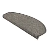 Floordirekt Tapis d'escalier Pure Nature Demi-circulaire Gris 23,5 x 65 cm- Accessoire D'Escalier