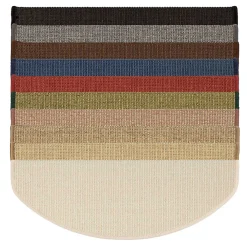 Floordirekt Tapis d'escalier Pure Nature Demi-circulaire Gris 23,5 x 65 cm- Accessoire D'Escalier