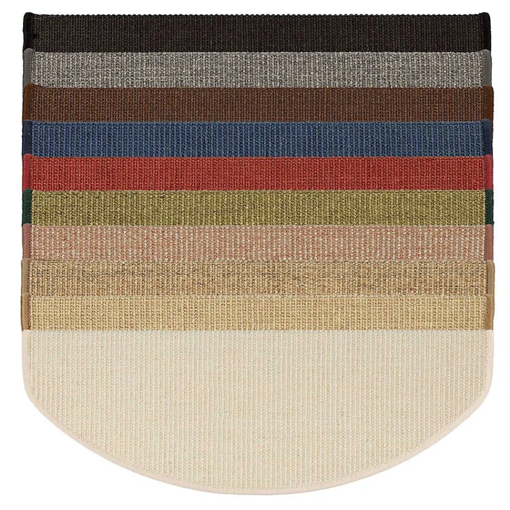 Floordirekt Tapis d'escalier Pure Nature Demi-circulaire Gris 23,5 x 65 cm- Accessoire D'Escalier