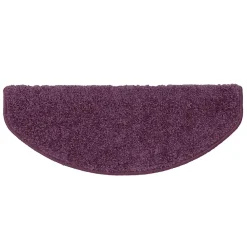 Floordirekt Tapis d'escalier Shaggy Barcelona Violet Demi-circulaire 23,5 x 65 cm- Accessoire D'Escalier