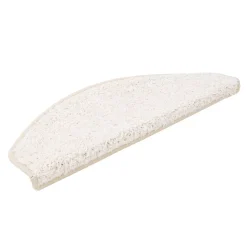 Floordirekt Accessoire D'Escalier<Tapis d'escalier Shaggy Barcelona Crème Demi-circulaire 23,5 x 65 cm