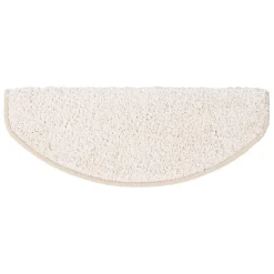 Floordirekt Accessoire D'Escalier<Tapis d'escalier Shaggy Barcelona Crème Demi-circulaire 23,5 x 65 cm